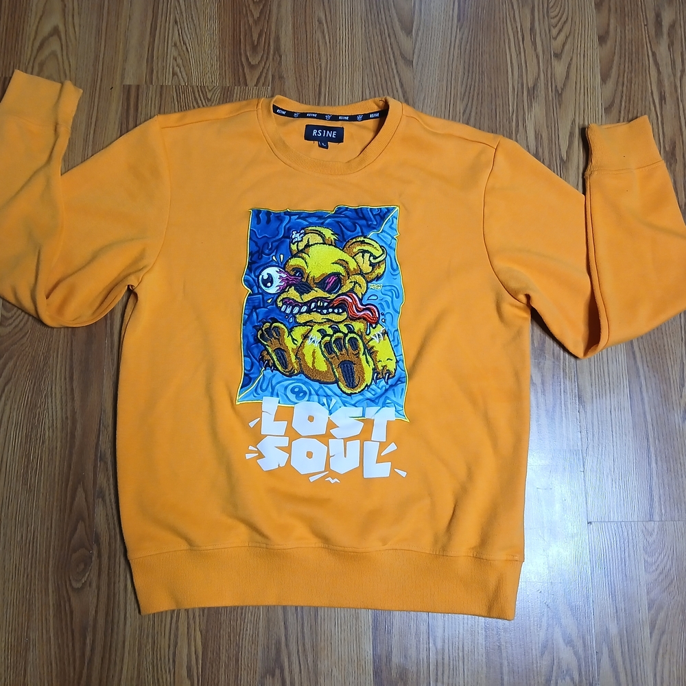 RS1NE Men's‎ Orange Sweatshirt LOST SOUL